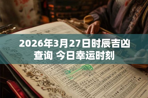 2026年3月27日时辰吉凶查询 今日幸运时刻
