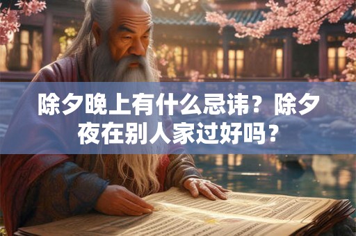 除夕晚上有什么忌讳？除夕夜在别人家过好吗？