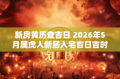 新房黄历查吉日 2026年5月属虎人新居入宅吉日吉时查询