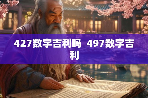 427数字吉利吗  497数字吉利