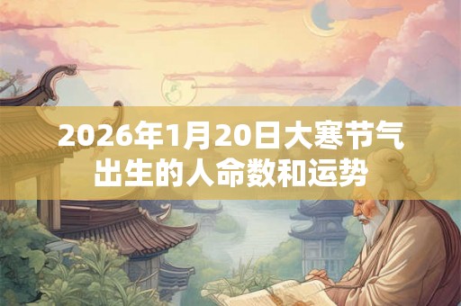 2026年1月20日大寒节气出生的人命数和运势