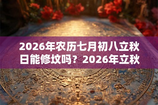 2026年农历七月初八立秋日能修坟吗？2026年立秋什么时候？
