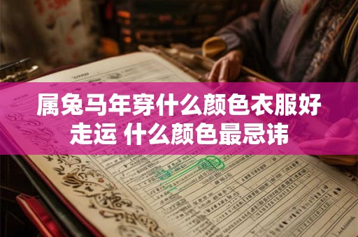 属兔马年穿什么颜色衣服好走运 什么颜色最忌讳 属兔马年穿什么颜色衣服好走运 什么颜色最忌讳