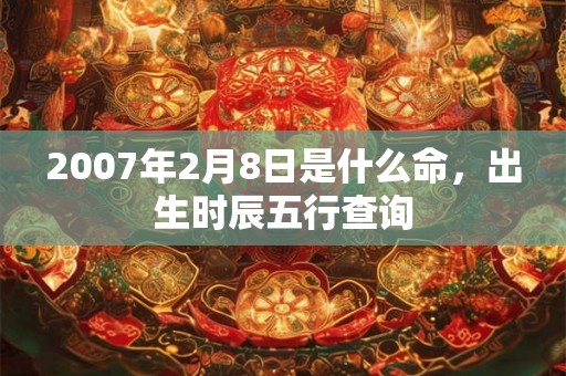 2007年2月8日是什么命，出生时辰五行查询
