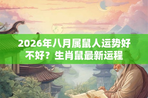 2026年八月属鼠人运势好不好?生肖鼠最新运程 2026年八月属鼠人运势好不好?生肖鼠最新运程