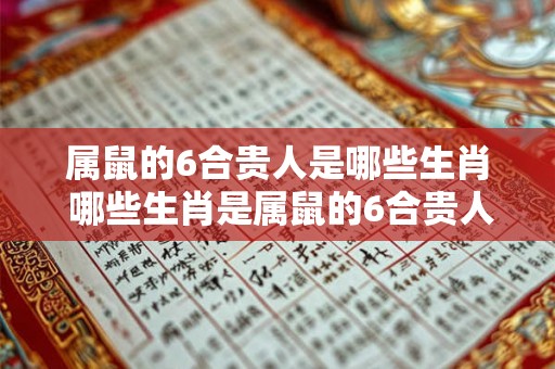 属鼠的6合贵人是哪些生肖 哪些生肖是属鼠的6合贵人