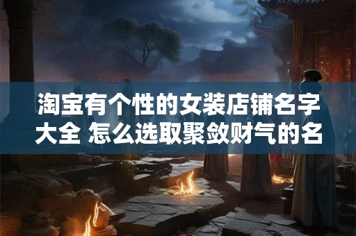 淘宝有个性的女装店铺名字大全 怎么选取聚敛财气的名字