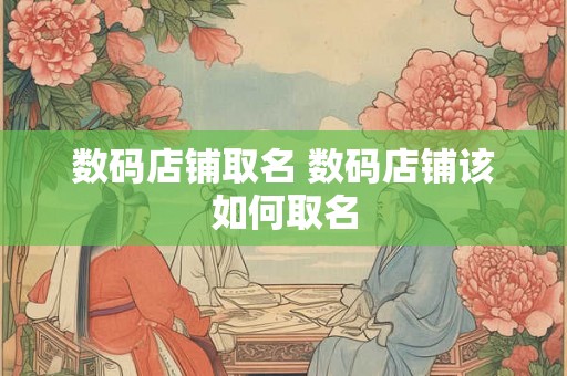 数码店铺取名 数码店铺该如何取名 数码店铺取名 数码店铺该如何取名