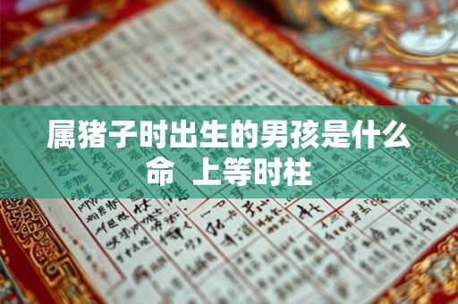 属猪子时出生的男孩是什么命 上等时柱 属猪子时出生的男孩是什么命 上等时柱