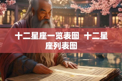 十二星座一览表图  十二星座列表图