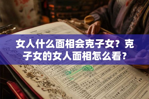 女人什么面相会克子女？克子女的女人面相怎么看？