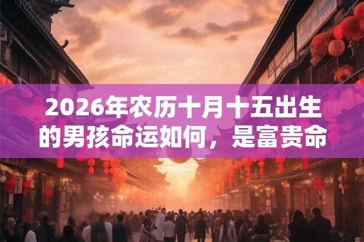 2026年农历十月十五出生的男孩命运如何，是富贵命吗？