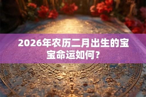 2026年农历二月出生的宝宝命运如何？