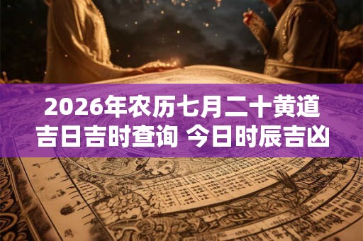 2026年农历七月二十黄道吉日吉时查询 今日时辰吉凶详解
