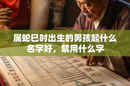 属蛇巳时出生的男孩起什么名字好，禁用什么字