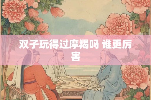 双子玩得过摩羯吗 谁更厉害