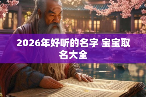 2026年好听的名字 宝宝取名大全