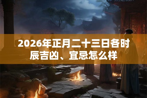 2026年正月二十三日各时辰吉凶、宜忌怎么样