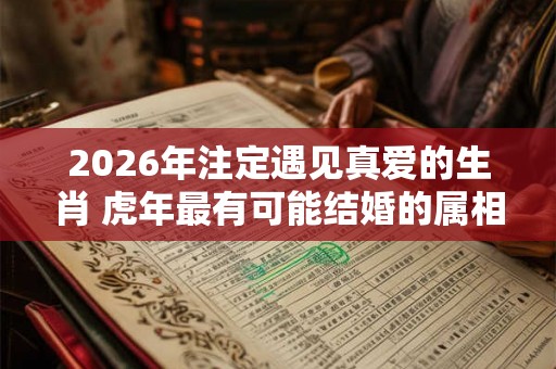 2026年注定遇见真爱的生肖 虎年最有可能结婚的属相排名