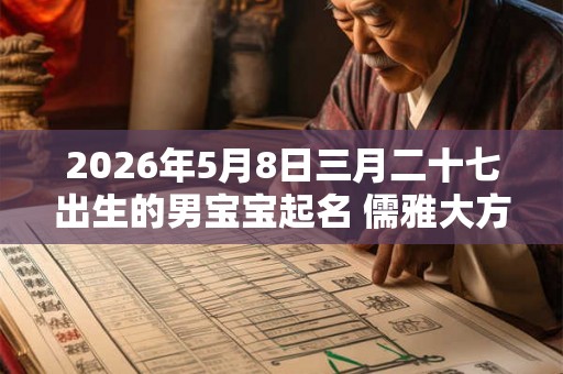 2026年5月8日三月二十七出生的男宝宝起名 儒雅大方的名字 2026年5月8日三月二十七出生的男宝宝起名 儒雅大方的名字