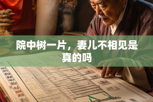 院中树一片，妻儿不相见是真的吗
