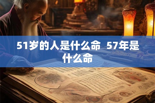 51岁的人是什么命  57年是什么命