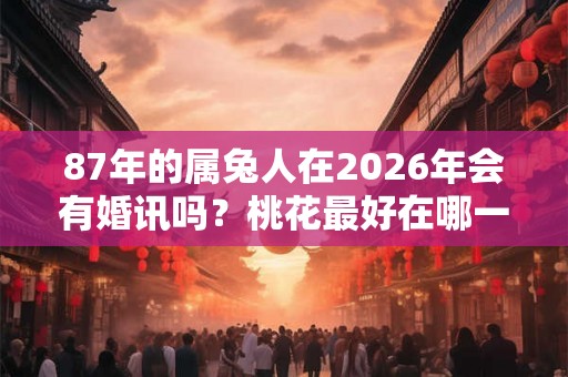 87年的属兔人在2026年会有婚讯吗？桃花最好在哪一年？