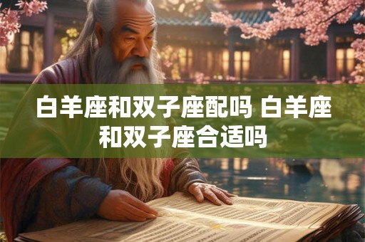 白羊座和双子座配吗 白羊座和双子座合适吗