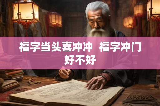 福字当头喜冲冲  福字冲门好不好