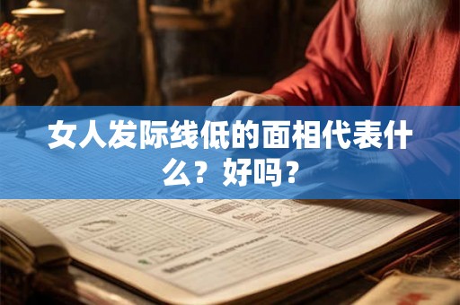 女人发际线低的面相代表什么？好吗？