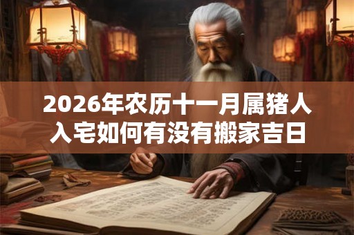 2026年农历十一月属猪人入宅如何有没有搬家吉日
