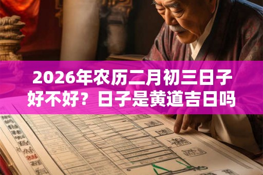 2026年农历二月初三日子好不好？日子是黄道吉日吗？