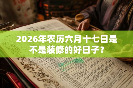2026年农历六月十七日是不是装修的好日子？