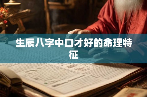 生辰八字中口才好的命理特征