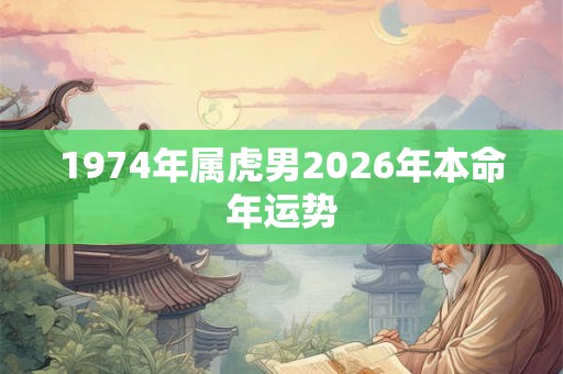 1974年属虎男2026年本命年运势
