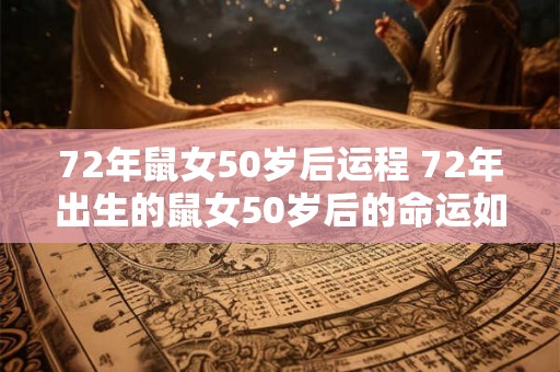 72年鼠女50岁后运程 72年出生的鼠女50岁后的命运如何