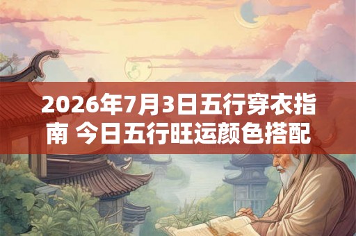2026年7月3日五行穿衣指南 今日五行旺运颜色搭配
