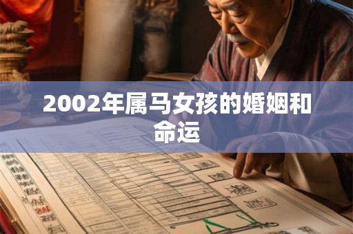 2002年属马女孩的婚姻和命运