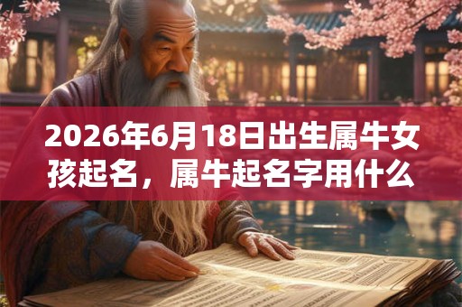 2026年6月18日出生属牛女孩起名,属牛起名字用什么字最好? 2026年6月18日出生属牛女孩起名,属牛起名字用什么字最好?