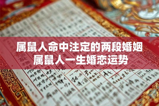 属鼠人命中注定的两段婚姻 属鼠人一生婚恋运势