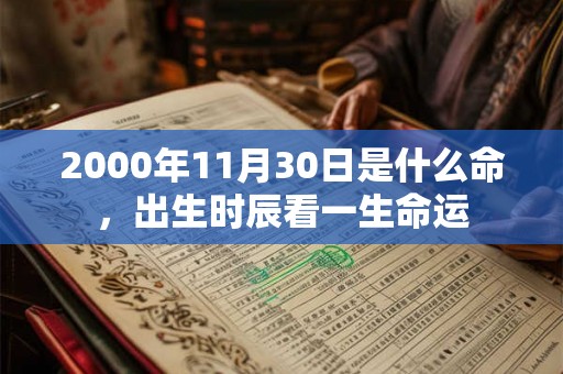 2000年11月30日是什么命，出生时辰看一生命运