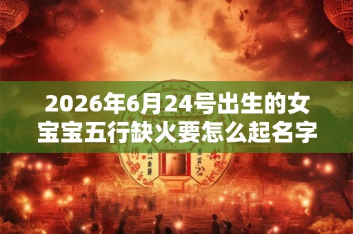 2026年6月24号出生的女宝宝五行缺火要怎么起名字