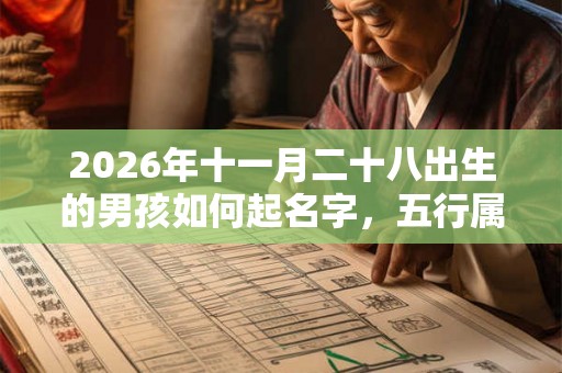 2026年十一月二十八出生的男孩如何起名字，五行属什么