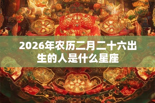 2026年农历二月二十六出生的人是什么星座 2026年农历二月二十六出生的人是什么星座
