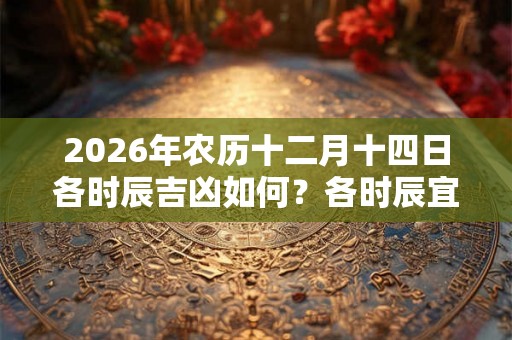 2026年农历十二月十四日各时辰吉凶如何？各时辰宜忌什么？
