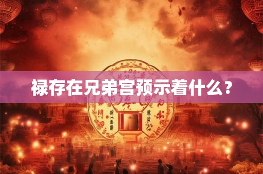禄存在兄弟宫预示着什么？