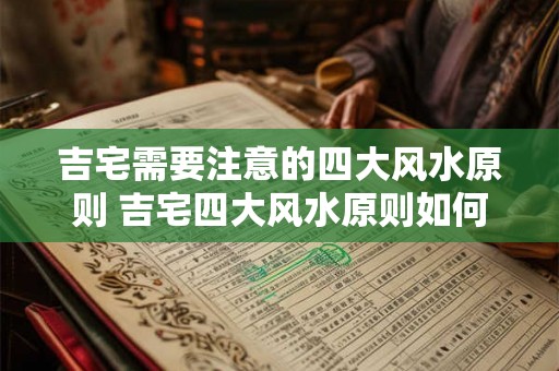 吉宅需要注意的四大风水原则 吉宅四大风水原则如何注意 吉宅需要注意的四大风水原则 吉宅四大风水原则如何注意