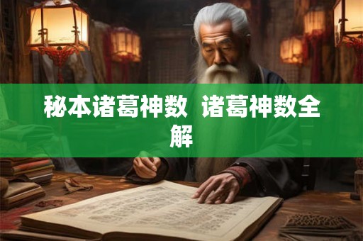 秘本诸葛神数  诸葛神数全解