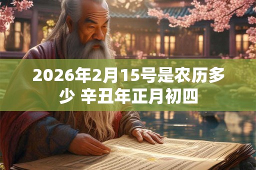 2026年2月15号是农历多少 辛丑年正月初四