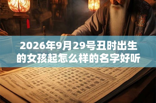 2026年9月29号丑时出生的女孩起怎么样的名字好听，五行属什么